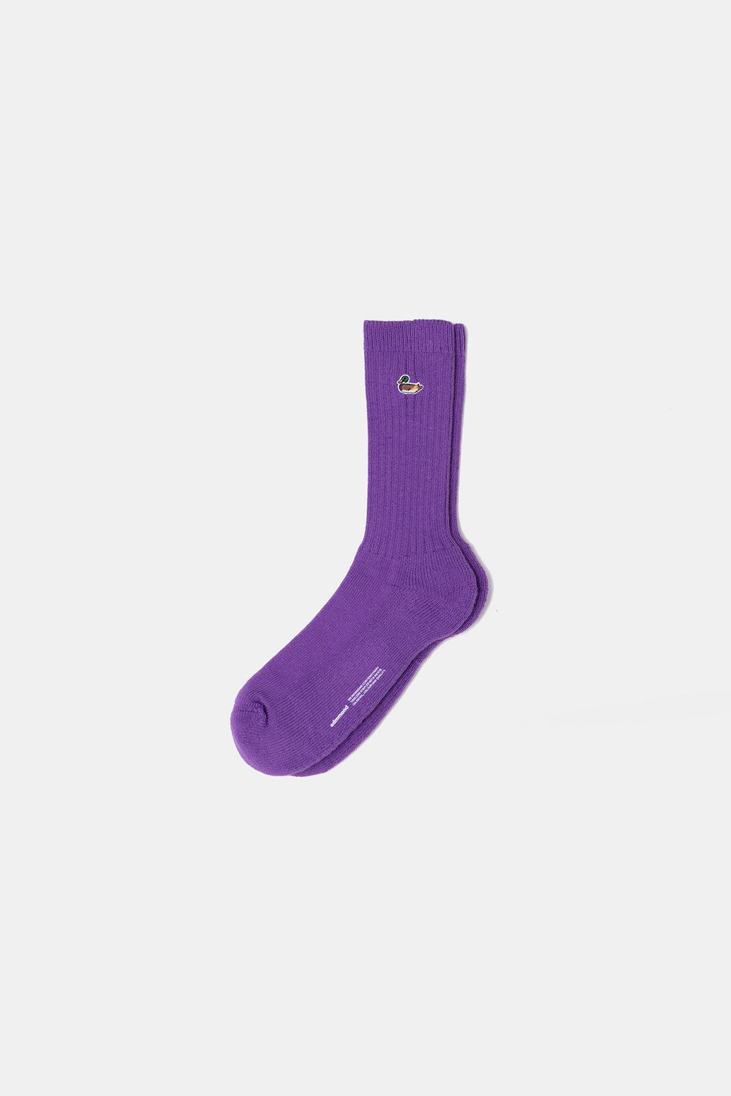 Edmmond Studios Duck Patch Socken purple – Produktansicht